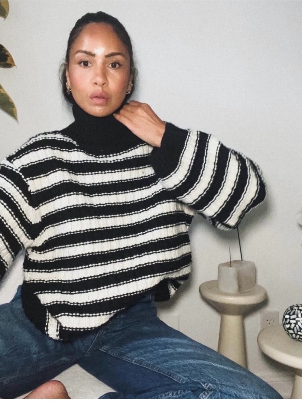 H&M Striped Knit Sweater